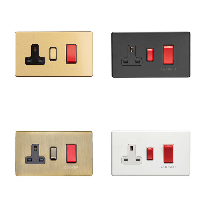 Cooker switch with socket collection
