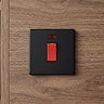 Matt Black Cooker Switch with Neon