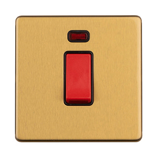 Satin brass cooker switch