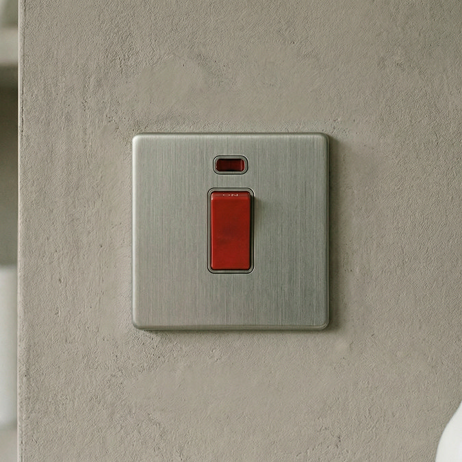 Cooker Switch in Stainless Steel With Neon Light