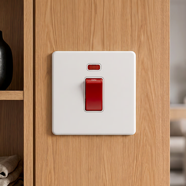 White 45A Cooker Switch Cut Out