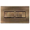 Antique brass 6 gang light switch