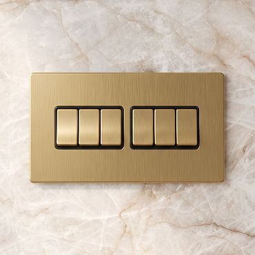 6 gang light switch collection