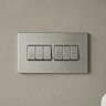 6 Gang Light Switch in Stainless Steel