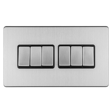 6 gang light switch collection