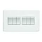 White 6 gang light switch