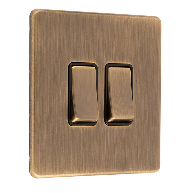 2 gang light switch side angle