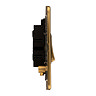 Satin brass 2 gang light switch side