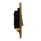 Satin brass 2 gang light switch side