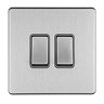 Stainless Steel 2 gang switch