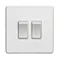 White 2 gang light switch