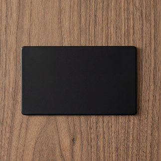 2 Gang Blank Plate in Matt Black