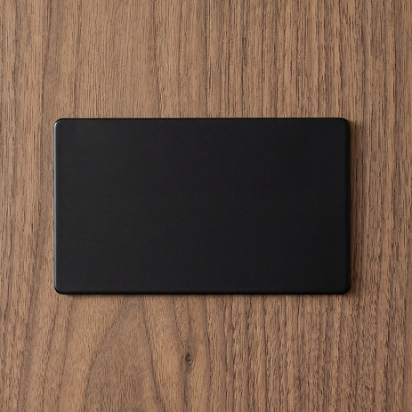 2 Gang Blank Plate in Matt Black