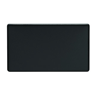 Matt black double blank plate