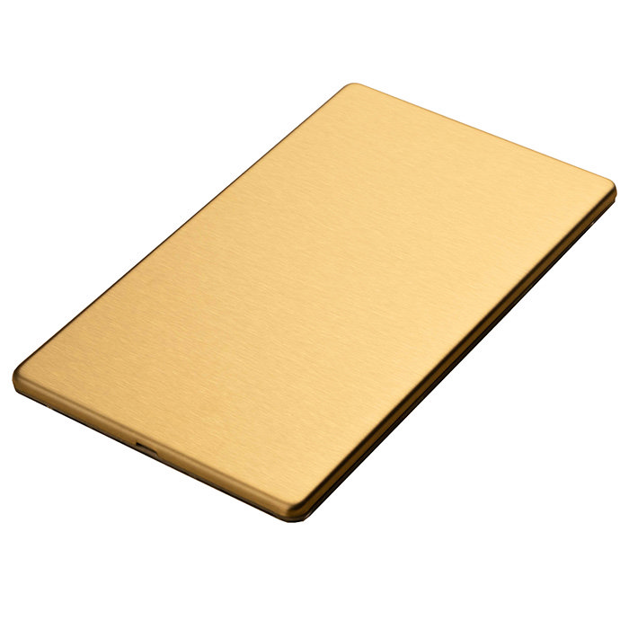Satin brass double blank plate flat
