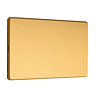 Satin brass double blank plate side angle