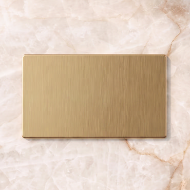 Double Blank Plate Satin Brass Cut Out