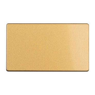 Satin brass double blank plate side angle