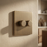 Antique brass 2 gang dimmer switch lifestyle