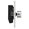 Polished chrome double dimmer light switch side view