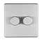 Stainless Steel double dimmer light switch cut out