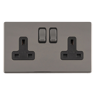 Black Nickel Double Socket
