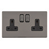 Black Nickel Double Socket