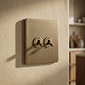 Antique brass 2 gang toggle switch lifestyle