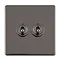 Black Nickel Double Toggle Light Switch Cut Out