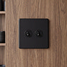 Matt Black Double Toggle Switch