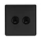 Matt Black Double Toggle Socket Cut Out