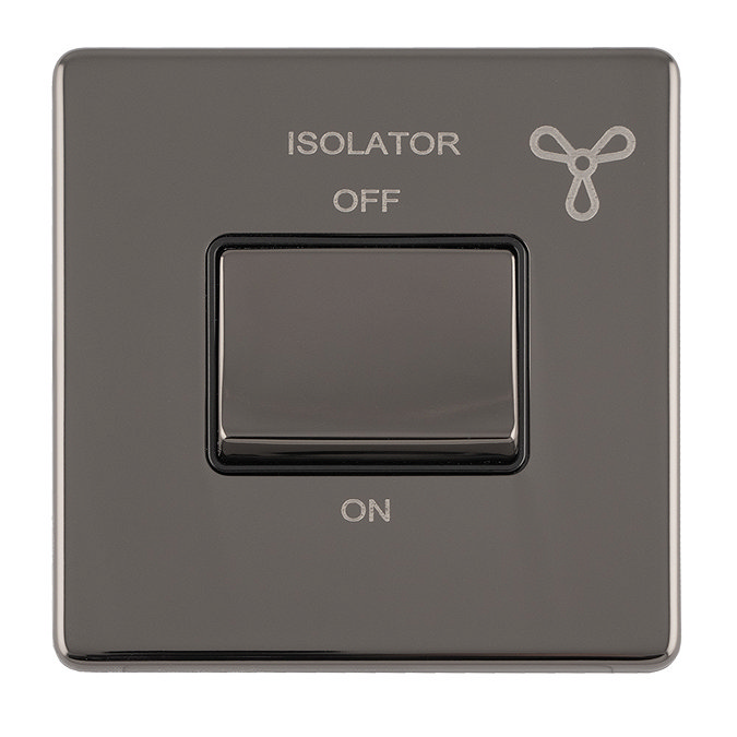Black Nickel fan isolator switch cut out