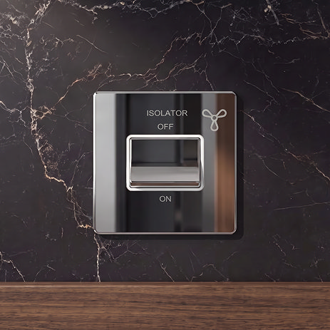 Fan Isolator Switch Polished Chrome Lifestyle