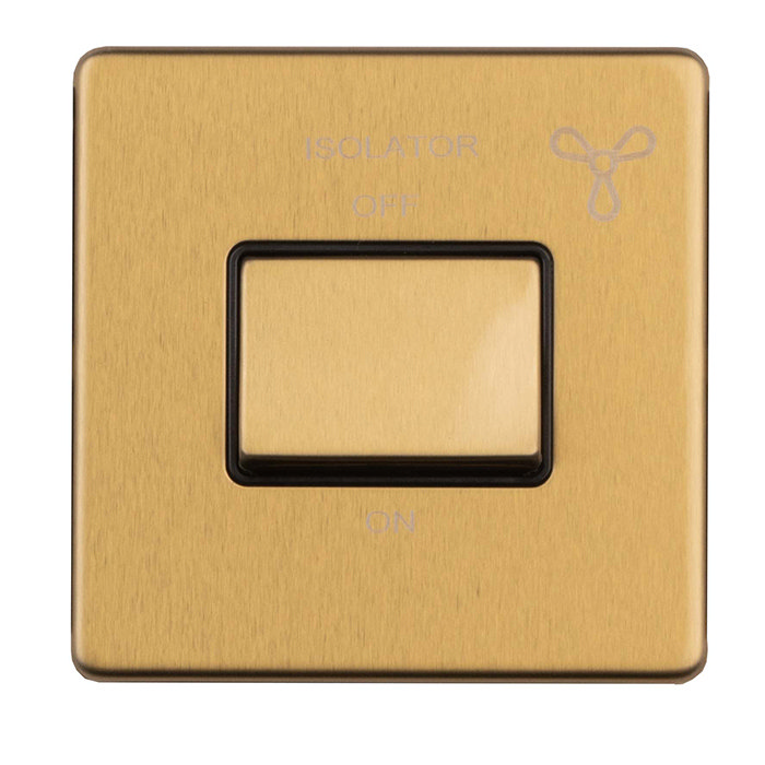 Fan Isolator Satin Brass Cut Out