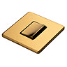 Satin brass fan isolator switch flat