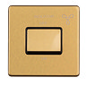 Satin brass fan isolator switch cut out