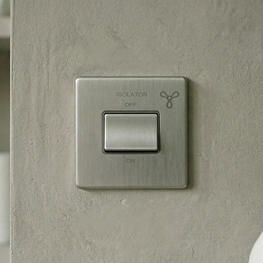 Fan Isolator Switch in Stainless Steel Cut Out