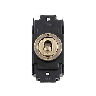 Lyss Collection antique brass intermediate toggle switch image