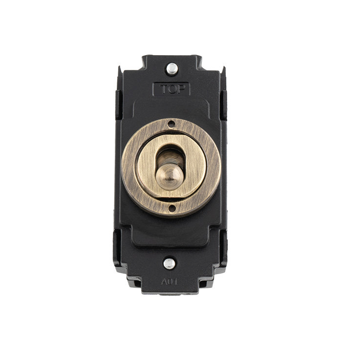 Lyss Collection antique brass intermediate toggle switch image