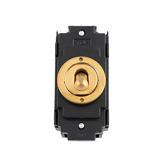 Lyss satin brass intermediate toggle switch image