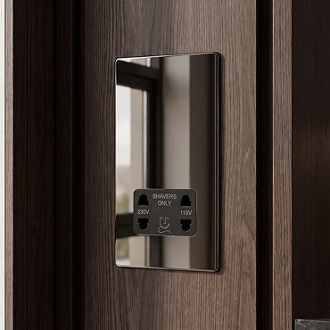 Lyss Black Nickel Shaver Socket