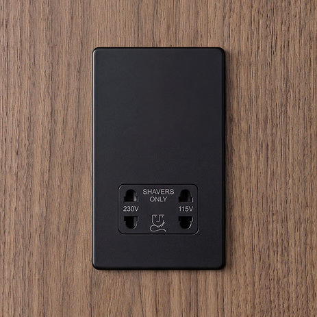 Matt Black Shaver Socket