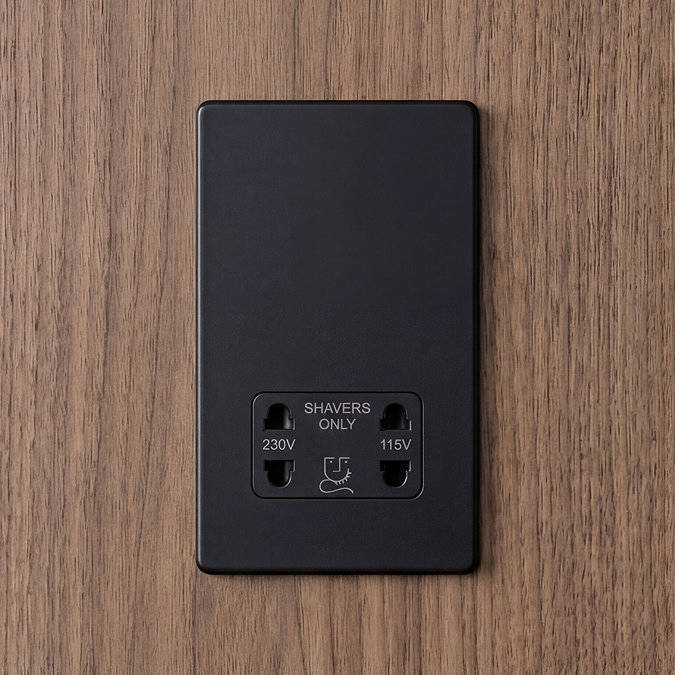 Matt Black Shaver Socket