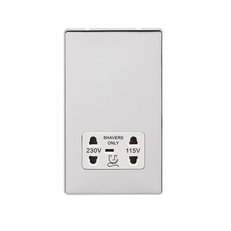 Polished Chrome shaver socket cut out