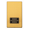 Shaver Socket Satin Brass Cut Out