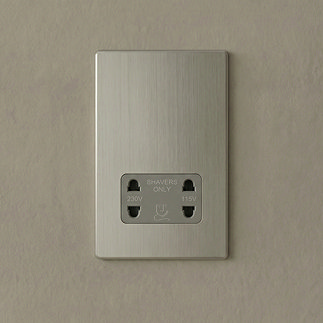 Shaver Socket in Stainless Steel