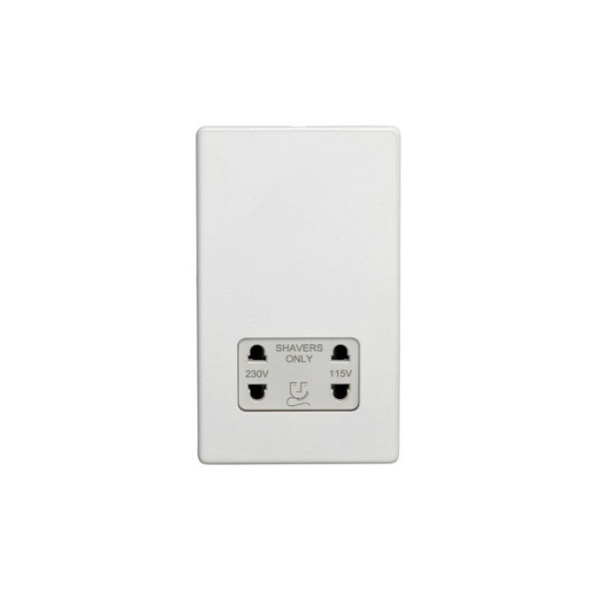 White shaver socket cut out