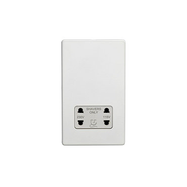 White shaver socket