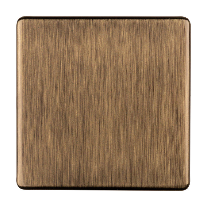 1 gang antique brass blank plate cut out