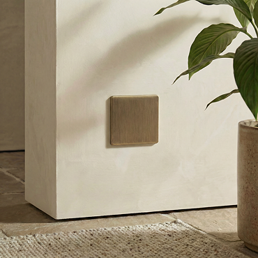 1 gang antique brass blank plate cut out